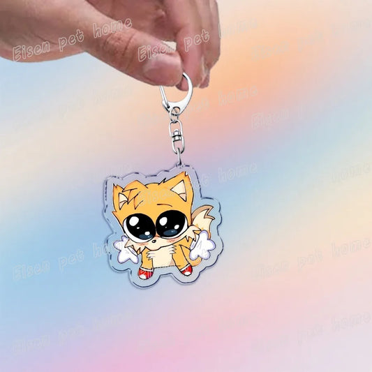 Cute Cartoon Hedgehog Keychain β Adorable Anime-Style Bag Charm for Animal & Meme Fans