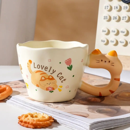 Cute Cat Drinking Water Mug β Ceramic Cup for Home, Office & Gift Giving