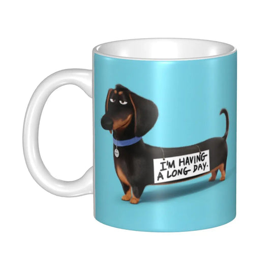 Custom Dachshund Dog Mug β Personalized Sausage Dog Ceramic Cup for Coffee, Tea & More