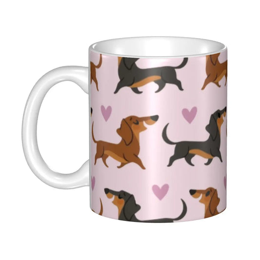 Custom Dachshund Dog Mug β Personalized Sausage Dog Ceramic Cup for Coffee, Tea & More