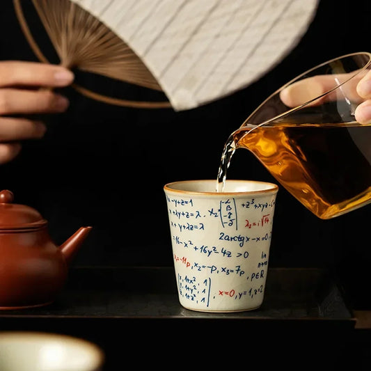 120ML Science Formula Espresso Cup β Ceramic Coffee Mug with Math, Chemistry & Physics Patterns