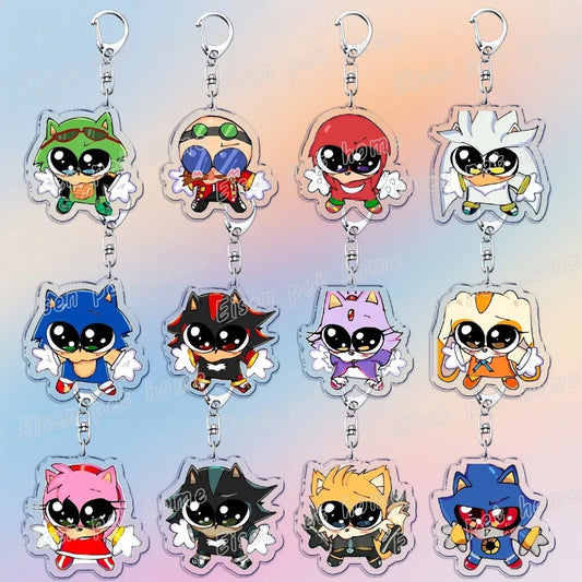 Cute Cartoon Hedgehog Keychain β Adorable Anime-Style Bag Charm for Animal & Meme Fans