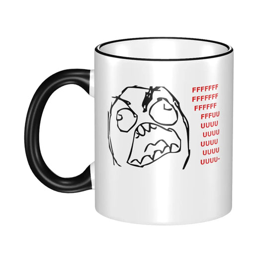 Derp Face Meme Trollface Mug β Funny Kawaii Rage Comic Coffee Cup Gift