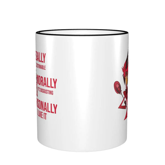 Alastor Hazbin Hotel Meme Mug β Funny Anime Tea & Coffee Cup Gift for Kids & Adults