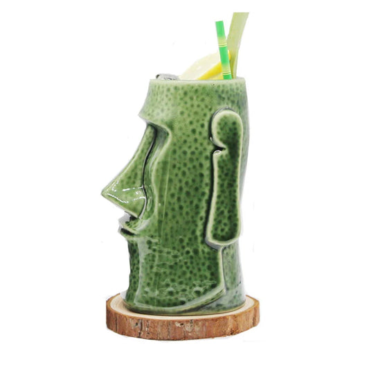 Ceramic Tiki Mug – Creative Hawaii-Inspired Easter Island Design (650ml)