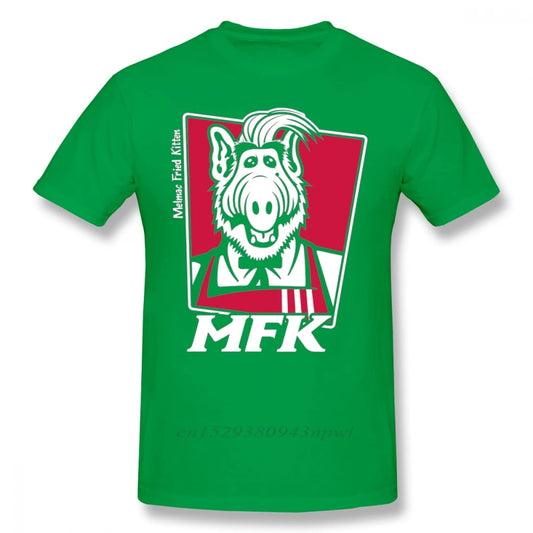 Funny Melmac Fried Kitten ALF T-Shirt – Harajuku Unisex Cartoon Graphic Tee