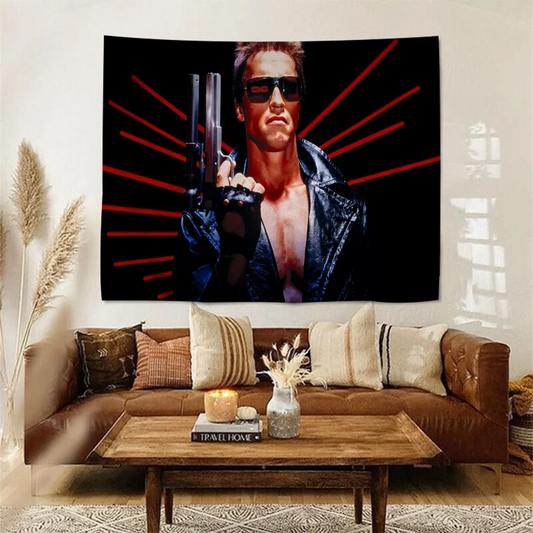Terminator Hippie Wall Tapestry – Classic Sci-Fi Movie Art for Home & Room Décor