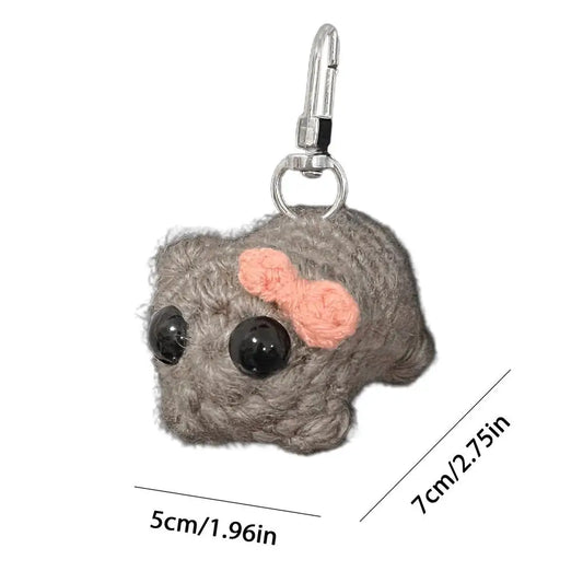 Meme Sad Hamster Plush Toy – Funny Keychain for Bags & Gifts