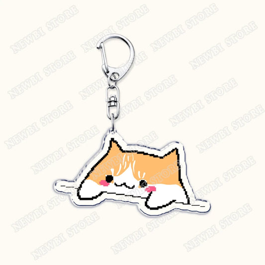 Adorable Cat Meme Keychains – Cute Cartoon Kitty Accessories for Cat Lovers & Meme Fans