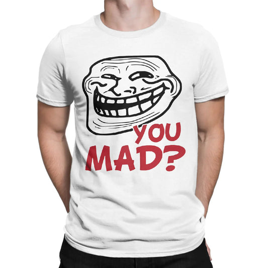 "You Mad?" Troll Face Meme T-Shirt – Funny Novelty Tee for Men