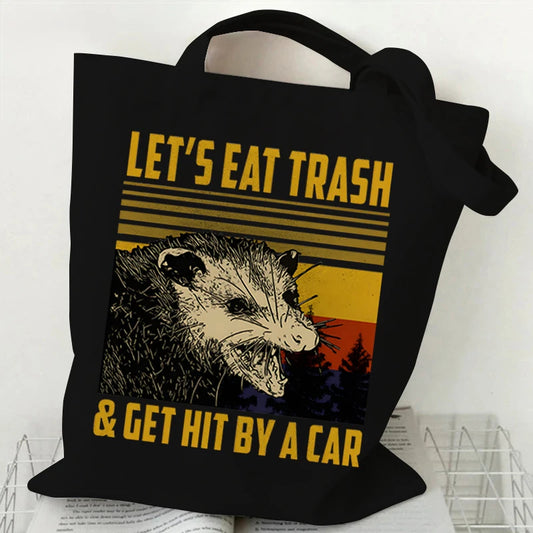 Screaming Possum Shopping Bag – “Not Today Satan” Funny Collapsible Tote for Women