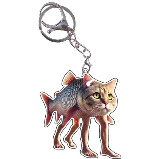 Tralalero Tralala Tung Tung Sahur Brr Brr Patapim Meme Keychain – Funny Italian Brainrot Animal Acrylic Gift