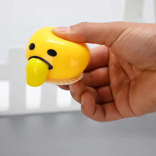 Sticky Funny Egg Yolk Vomiting Toy – Disgusting Lazy Egg Decompression Ball