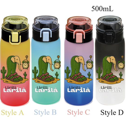 500ML Italian Brainrot Meme Water Bottle – Funny Horror Game-Inspired Drink Cup with TungTungTung, Tralalero & Tralala Design