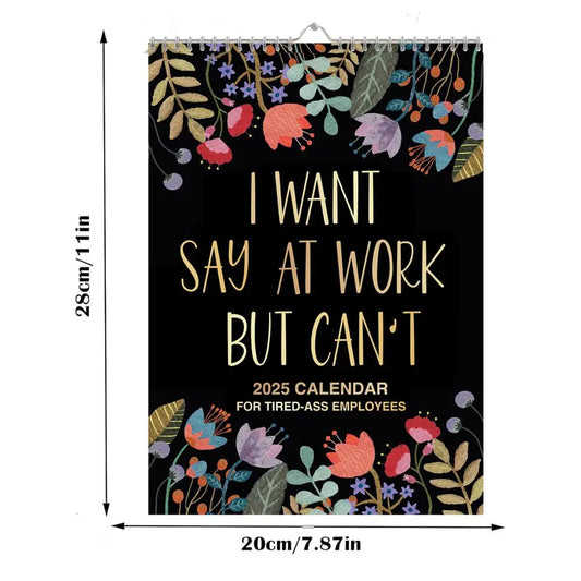2025 Funny Monthly Wall Calendar – Humorous & Sarcastic Art Calendar for Home, Office, or Dorm