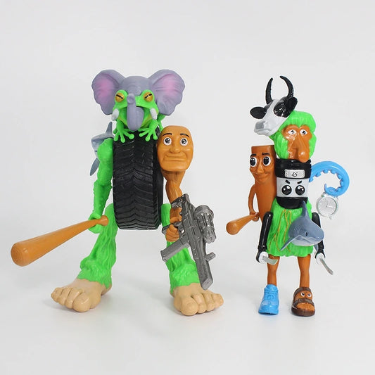 Italian Brainrot Anime Action Figures – Tung Tung Tung Sahur Meme PVC Toy Model