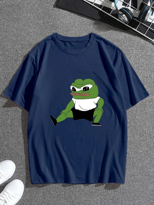 PepetheFrog – Fun "Sad Frog" Unisex Printed T-Shirt for Meme Lovers
