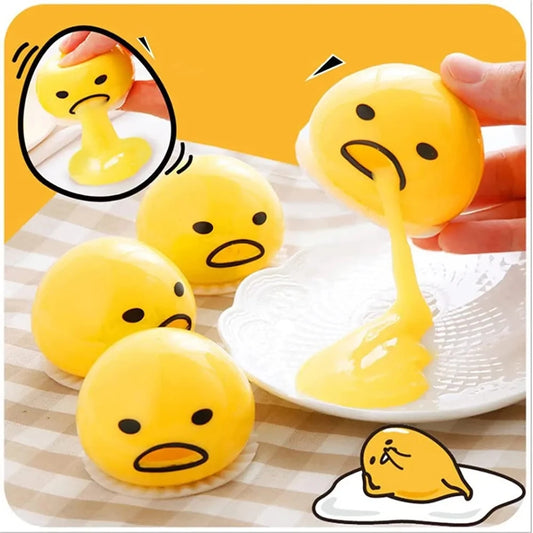 Sticky Funny Egg Yolk Vomiting Toy – Disgusting Lazy Egg Decompression Ball