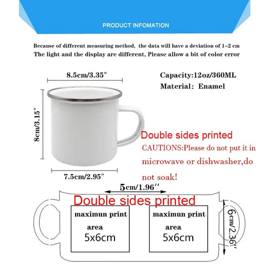 Enamel Mug Coffee Cup – Funny Jesus Meme Quote “I Saw That”