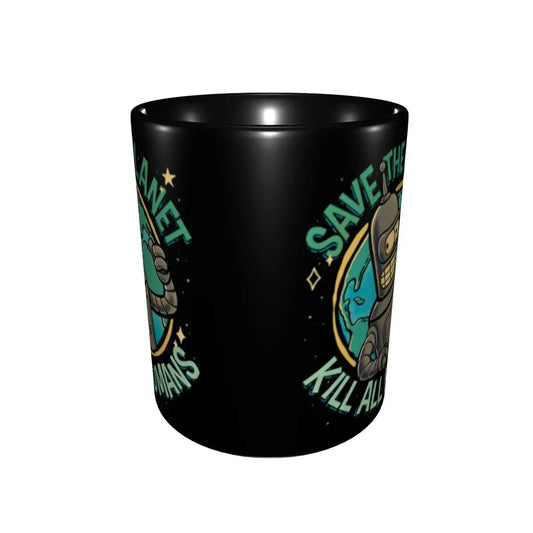Futurama "Save the Planet" Mug – Novelty Office Coffee Cup for Sci-Fi Fans