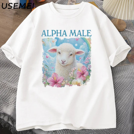 Alpha Male Goat Meme T-Shirt – Silly & Bold Casual Graphic Tee for Men