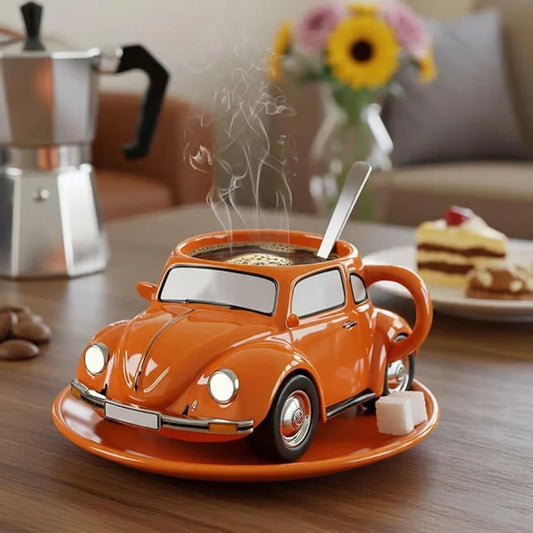 Beetle Shaped Creative Coffee Mug – Funny Heat-Resistant Drinkware for Office & Home