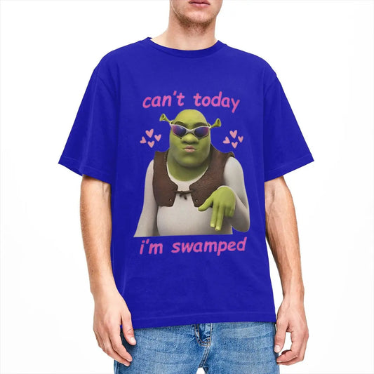 Shrek “Can’t Today, I’m Swamped” T-Shirt – Funny Unisex Cotton Tee