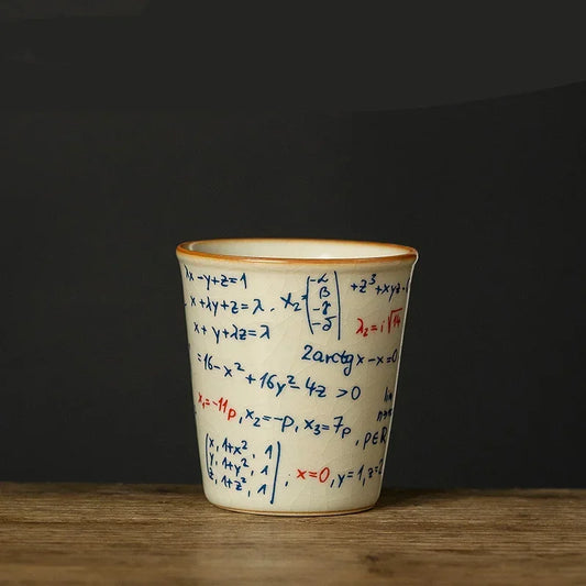 120ML Science Formula Espresso Cup – Ceramic Coffee Mug with Math, Chemistry & Physics Patterns
