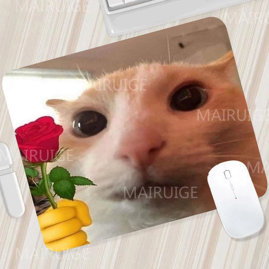 Funny Meme Small Mouse Pad – Cute Kawaii Desk Mat for Office & Gaming