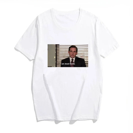 I Am Dead Inside T-Shirt – Michael Scott Meme Tee from The Office