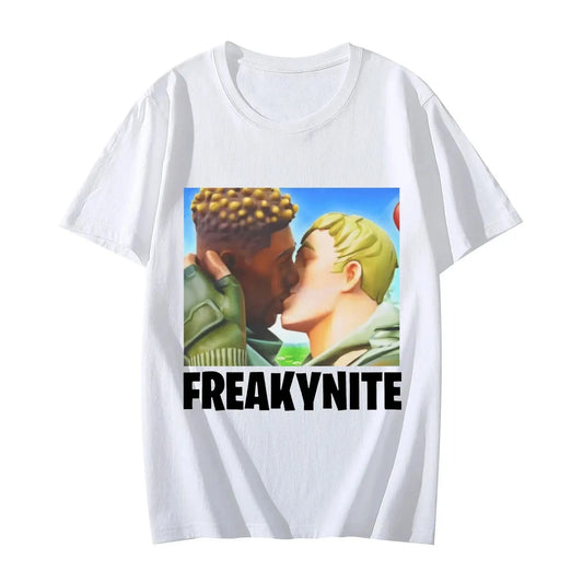 2025 Freakynite Meme T-Shirt – Funny Brainrot Parody Graphic Tee for Women’s Streetwear