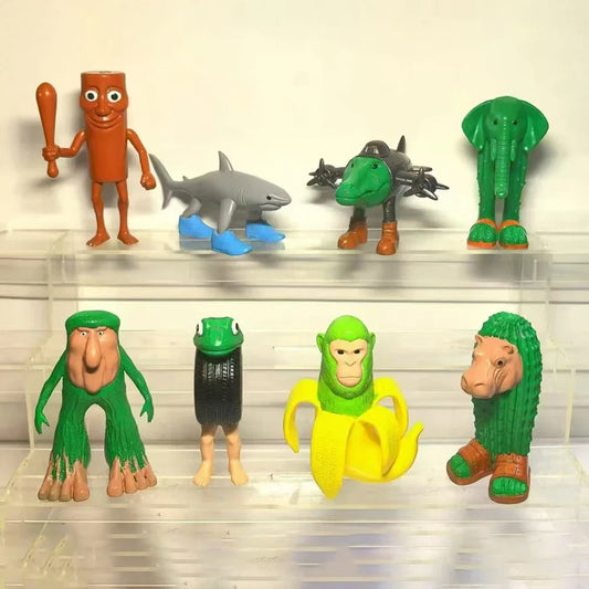 8PCS Italian Brainrot Anime Action Figures – Tung Tung Tung Sahur Meme PVC Toys