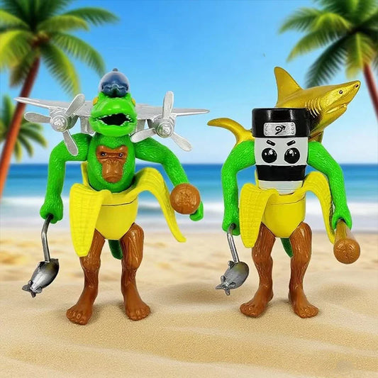 New Tung Tung Tung Sahur Tralalero Tralala Figurines – Italian Brainrot Monster Fusion Edition