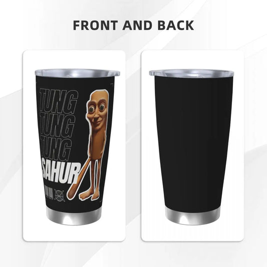 Tung Tung Tung Sahur Tumbler – Italian Brainrot Meme Insulated Coffee Cup (20oz)