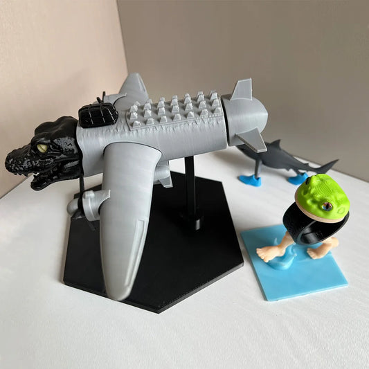 Bombardino Crocolilo AI Meme Figure – 3D Printed Italian Brainrot Animal Ornament