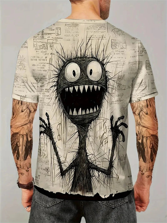 New Summer Men’s Vintage T-Shirt – 3D Printed Funny Graphic Streetwear Tee