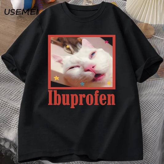 Ibuprofen Cat Meme T-Shirt – Funny Cat Graphic Tee for Cat Lovers