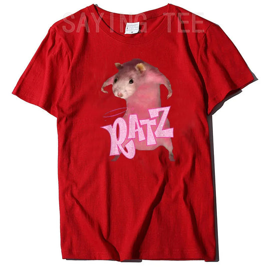 RATZ Pink Meme T-Shirt – Funny Mouse Lover Graphic Tee Y2K Aesthetic Top