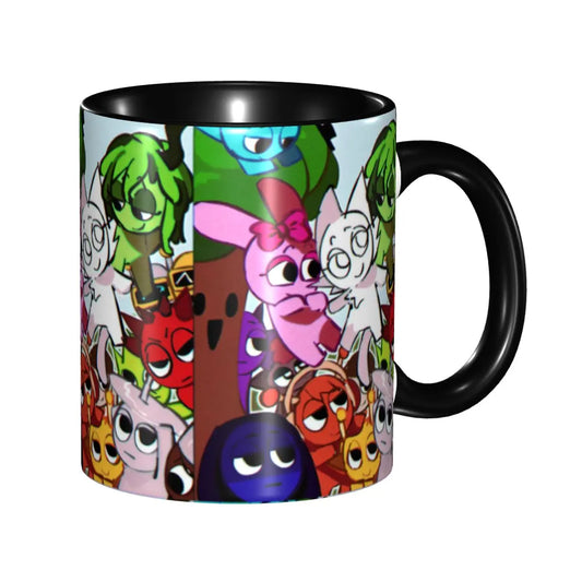 Cartoon Sprunki Incredibox Mug – Cute Coffee & Tea Cup Gift for Men & Women