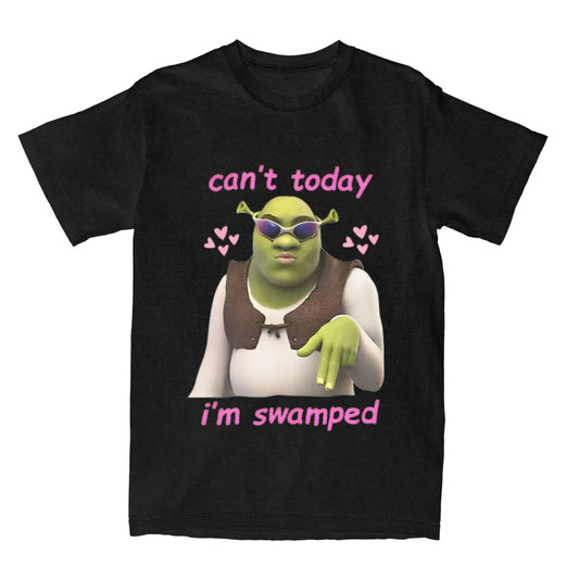 Shrek “Can’t Today, I’m Swamped” T-Shirt – Funny Unisex Cotton Tee