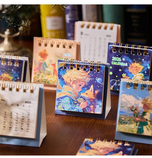 2026 Mini Desk Calendar – Portable Desktop Schedule for Students & Office Use