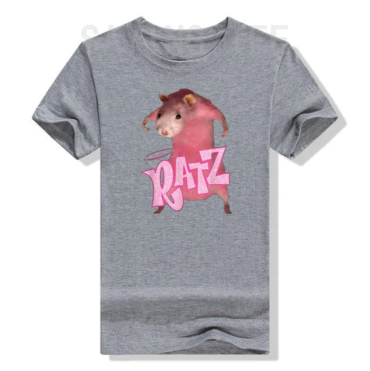 RATZ Pink Meme T-Shirt – Funny Mouse Lover Graphic Tee Y2K Aesthetic Top