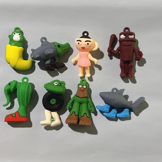 8PCS Italian Brainrot Meme Action Figures – Funny Tung Tung Tung Sahur PVC Collectible Set