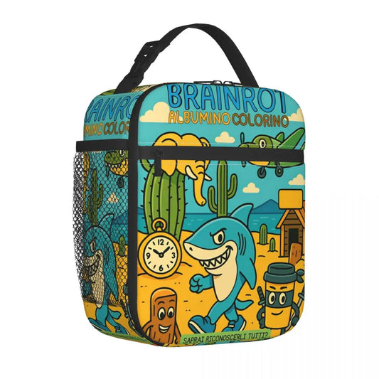 Italian Brainrot Meme Insulated Lunch Bag – Funny Portable Cooler for Food & Travel