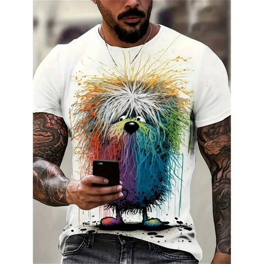 New Summer Men’s Vintage T-Shirt – 3D Printed Funny Graphic Streetwear Tee