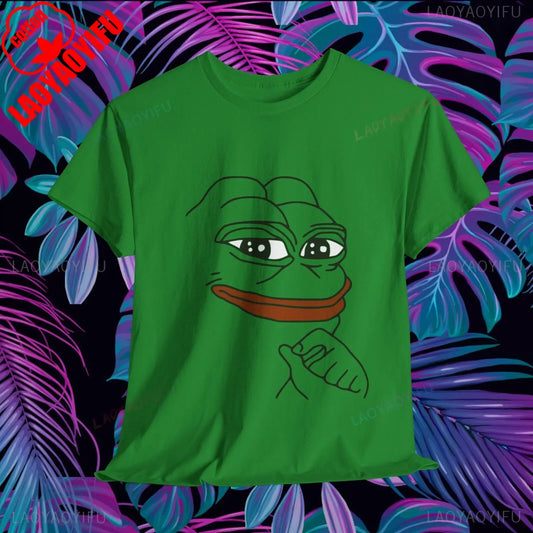 Pepe Frog Meme Shirt – 4Chan-Inspired Funny Green Cotton Tee (Unisex)