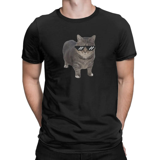“Oiiaa Oia Cat” Meme T-Shirt – Funny 100% Cotton Summer Tee for Men