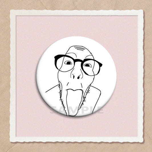 50mm Wojak & Soyjak Meme Enamel Pin – Funny Cartoon Brooch for Bags, Jackets & Collectors