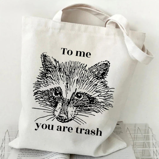 Screaming Possum Shopping Bag – “Not Today Satan” Funny Collapsible Tote for Women