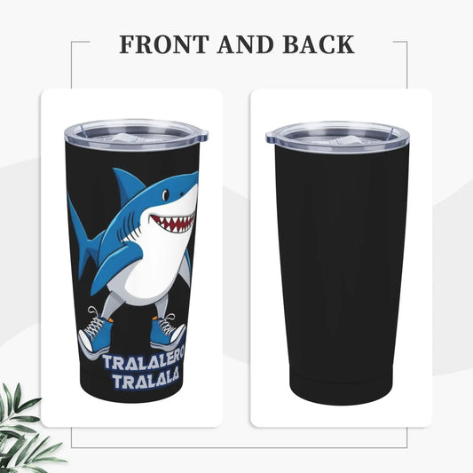 Ballerina Cappuccina Italian Brainrot Meme Insulated Tumbler – Vacuum Coffee Mug with Lid